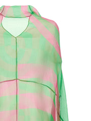 Dries Van Noten Bicolor Silk Midi Dress - S