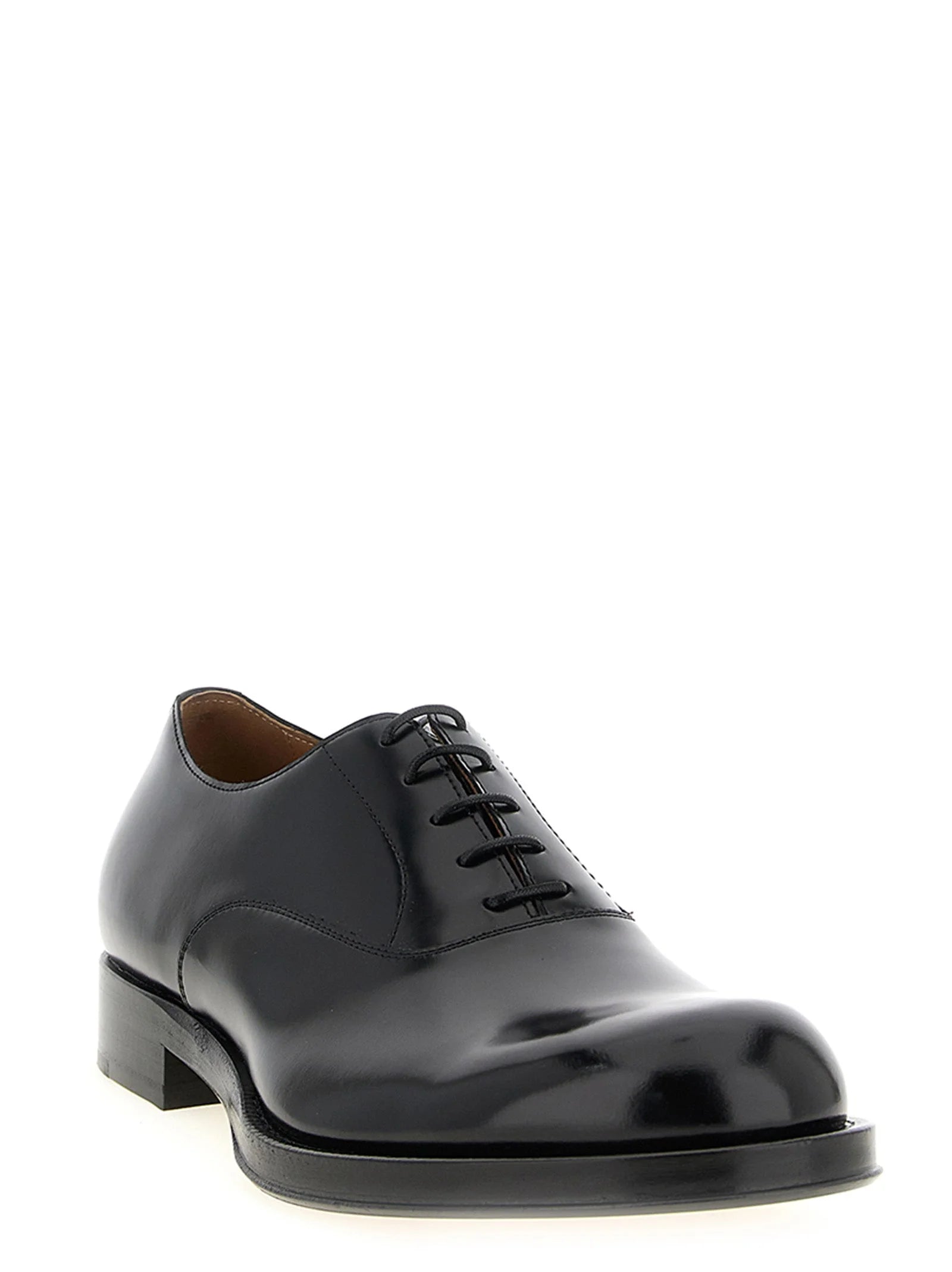 Dries Van Noten Black Calfskin Oxfords And Derbies