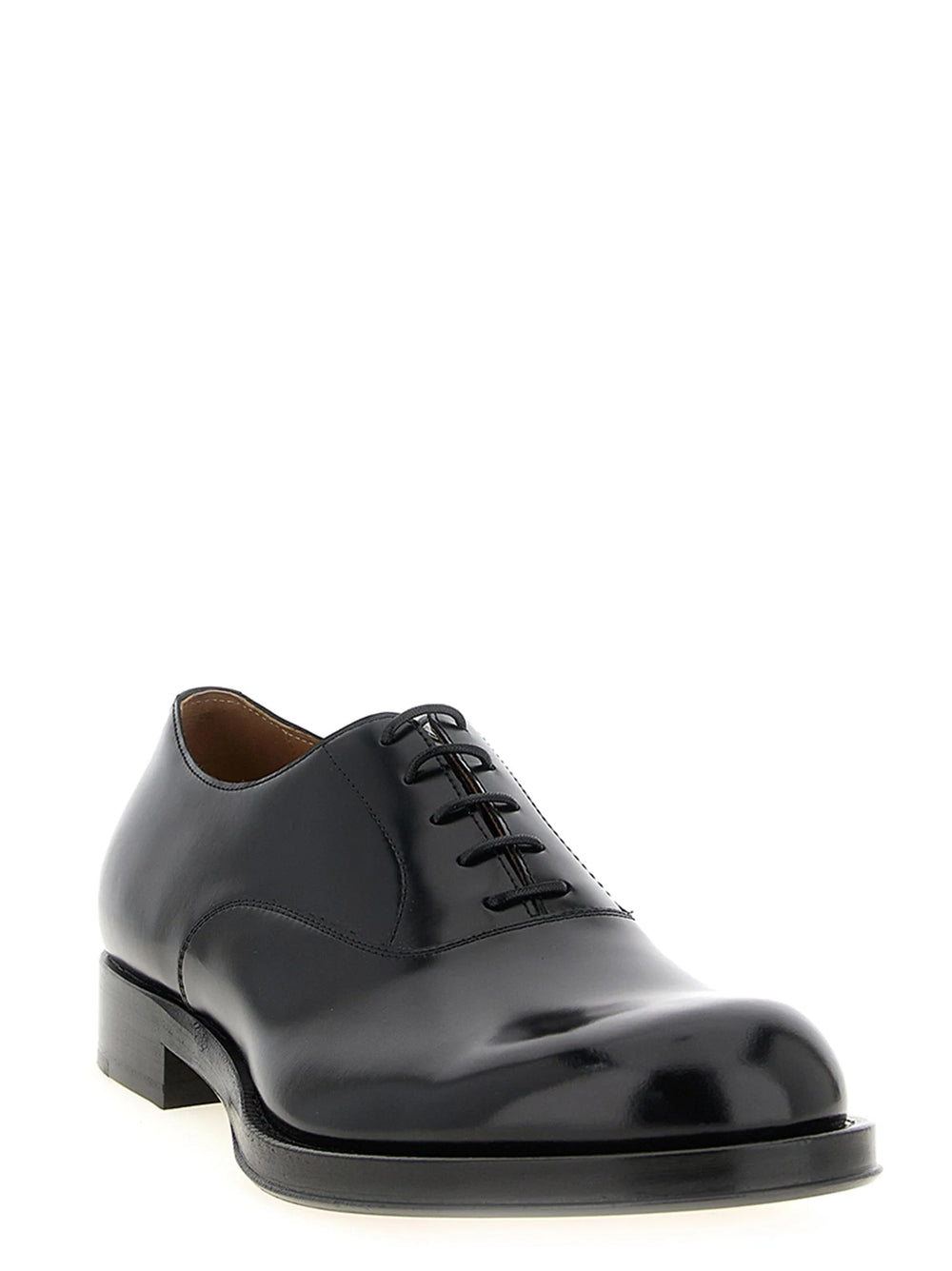Dries Van Noten Black Calfskin Oxfords And Derbies