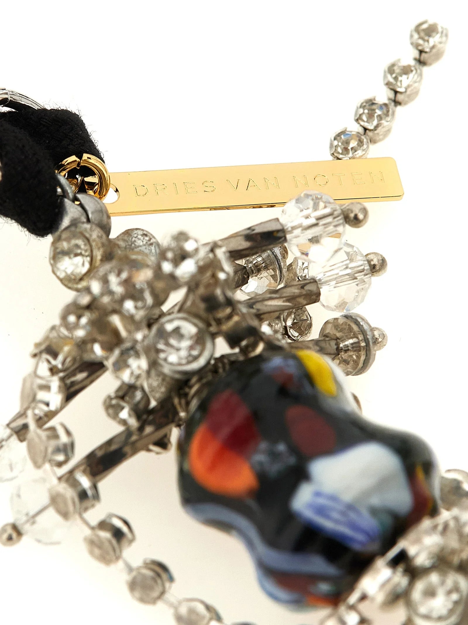 Dries Van Noten Black Glass Necklace - One Size
