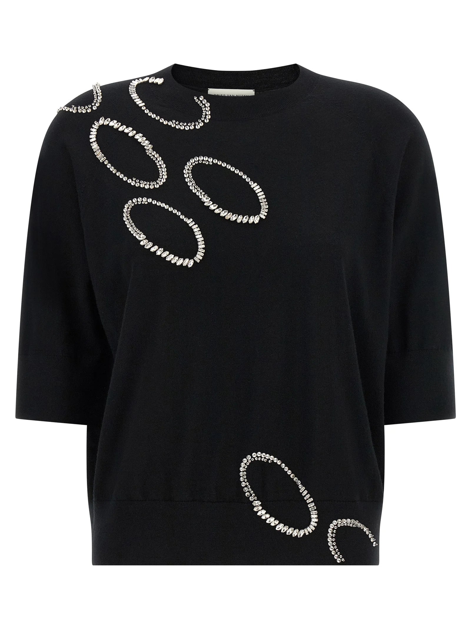 Dries Van Noten Black Merino Wool Cardigan - S
