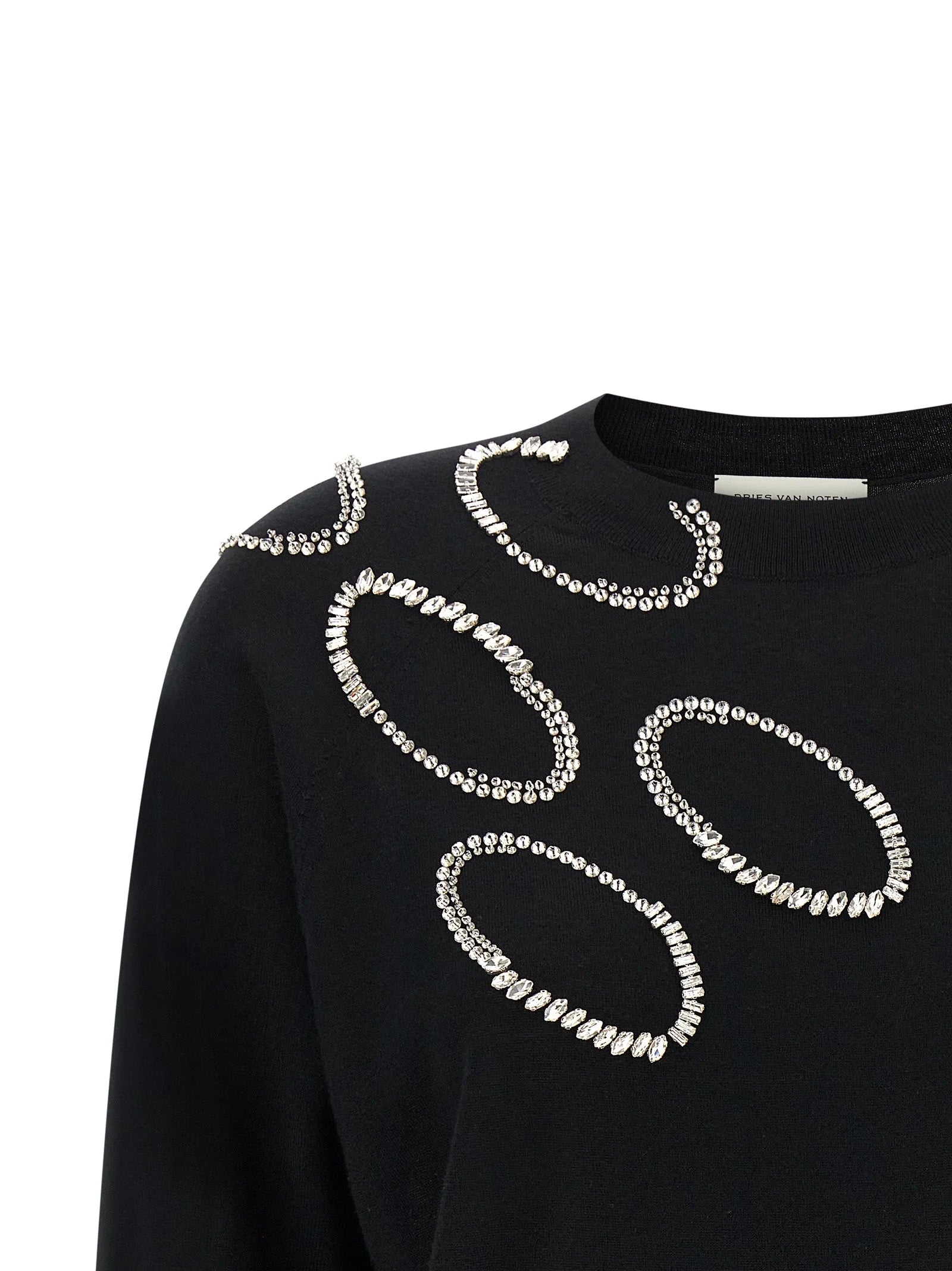 Dries Van Noten Black Merino Wool Cardigan - S
