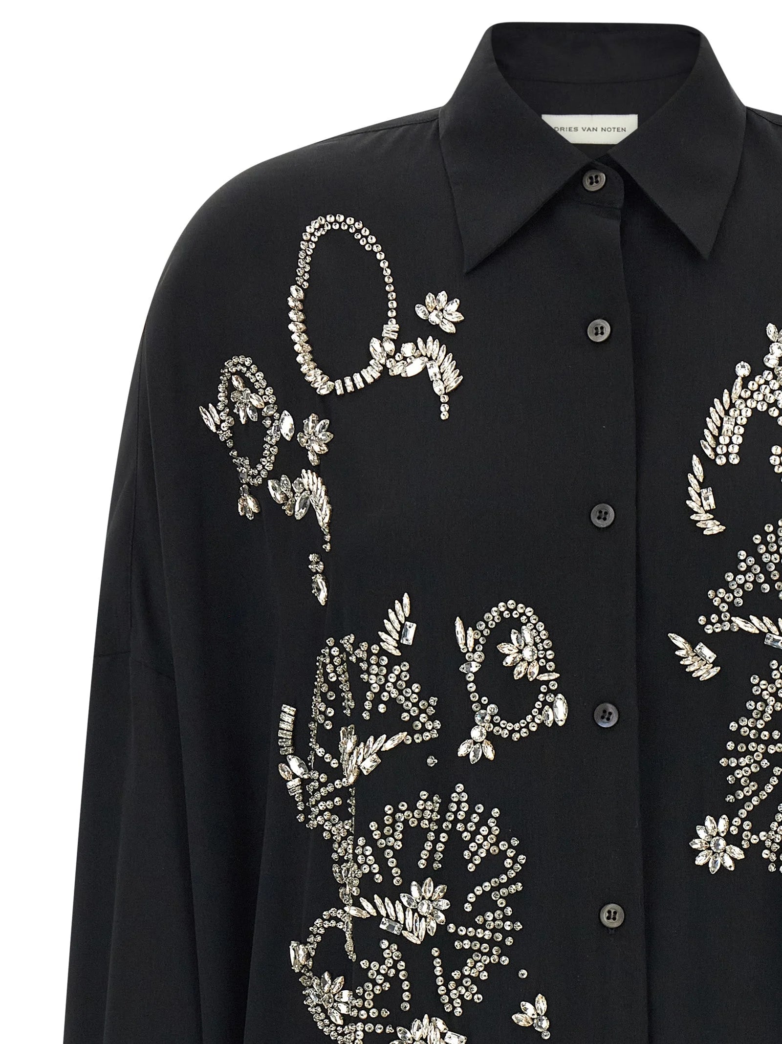 Dries Van Noten Black Polyester Blouse