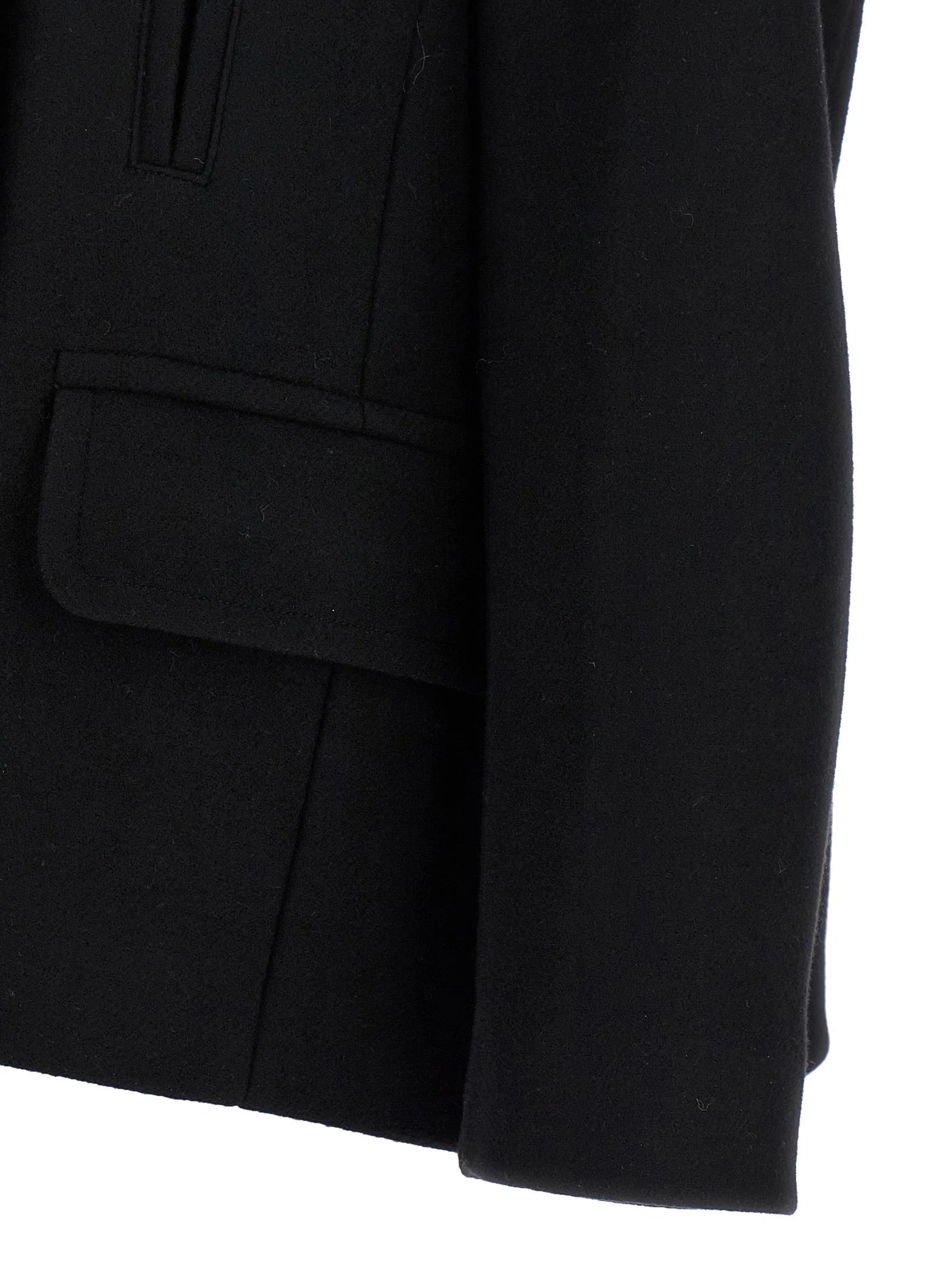 Dries Van Noten Black Wool Coat