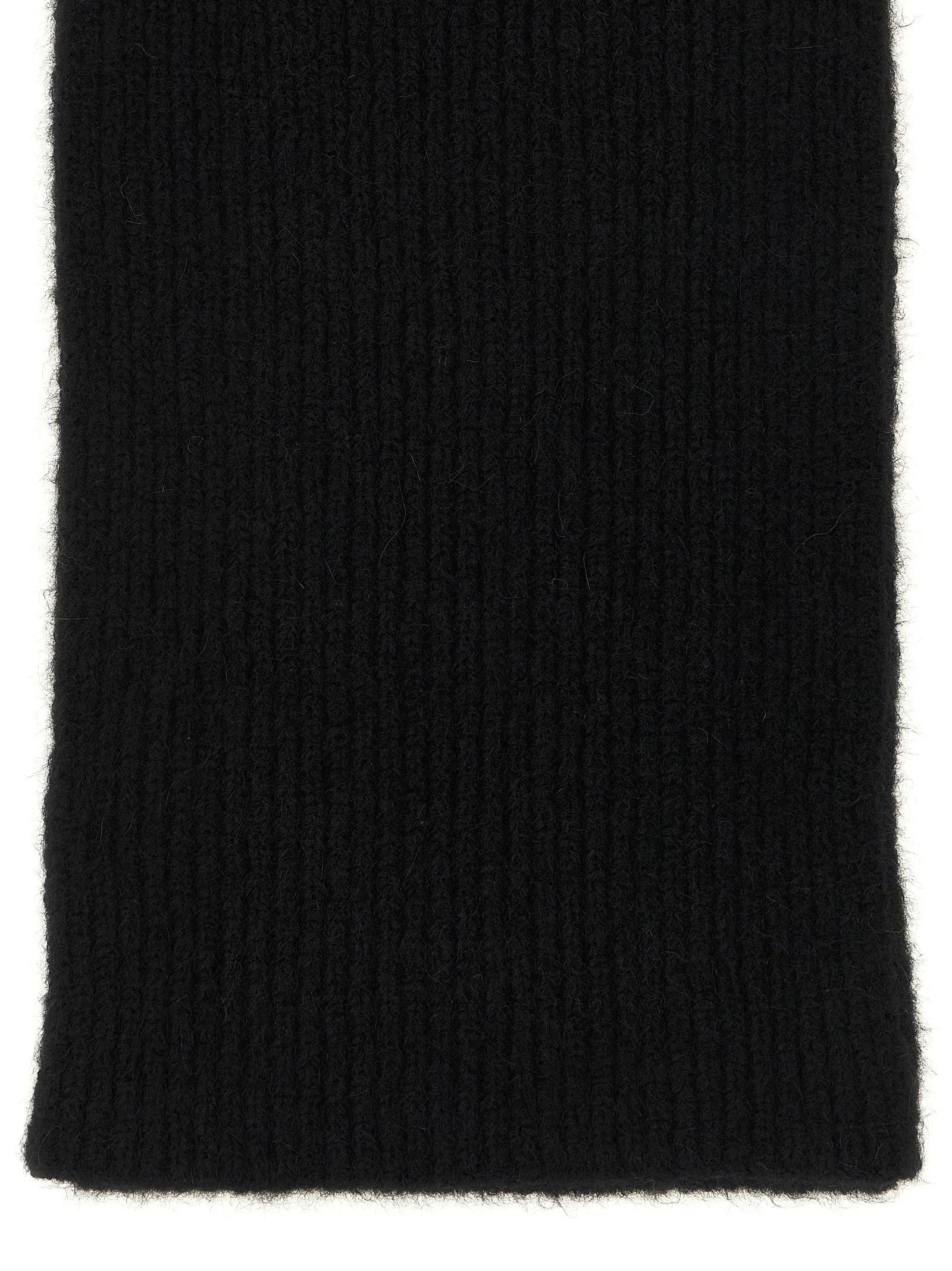 Dries Van Noten Black Wool Foulard
