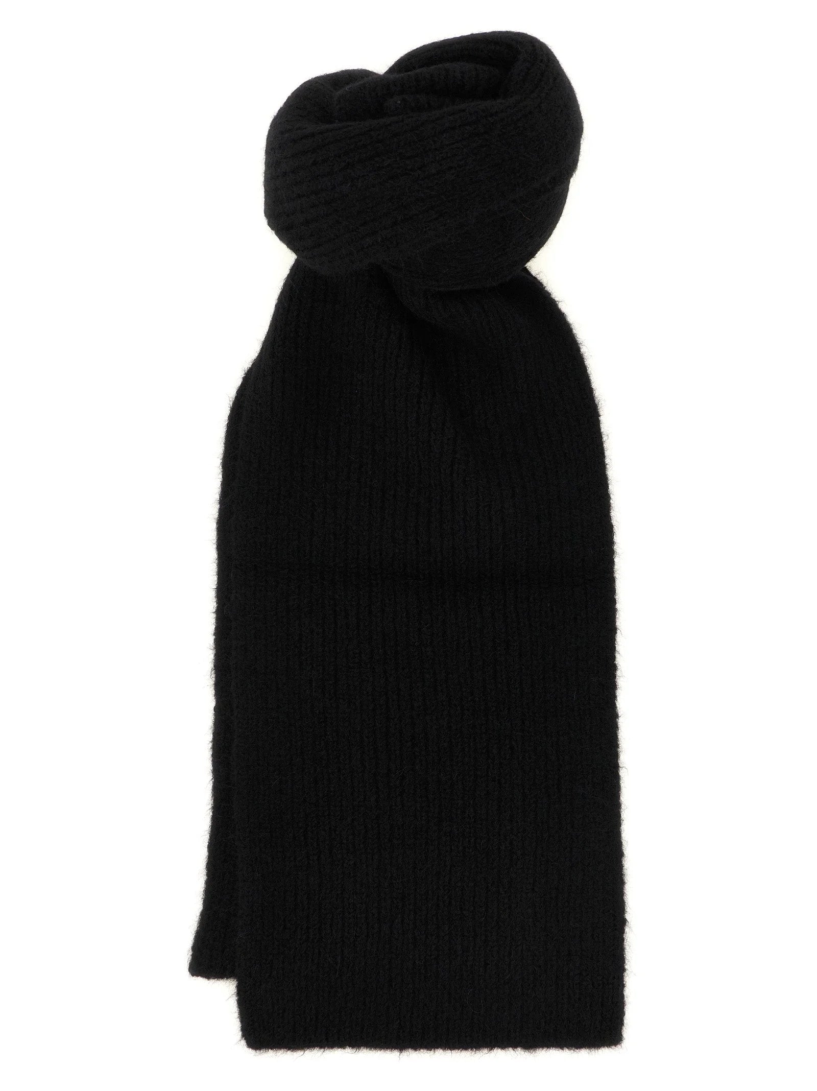 Dries Van Noten Black Wool Foulard