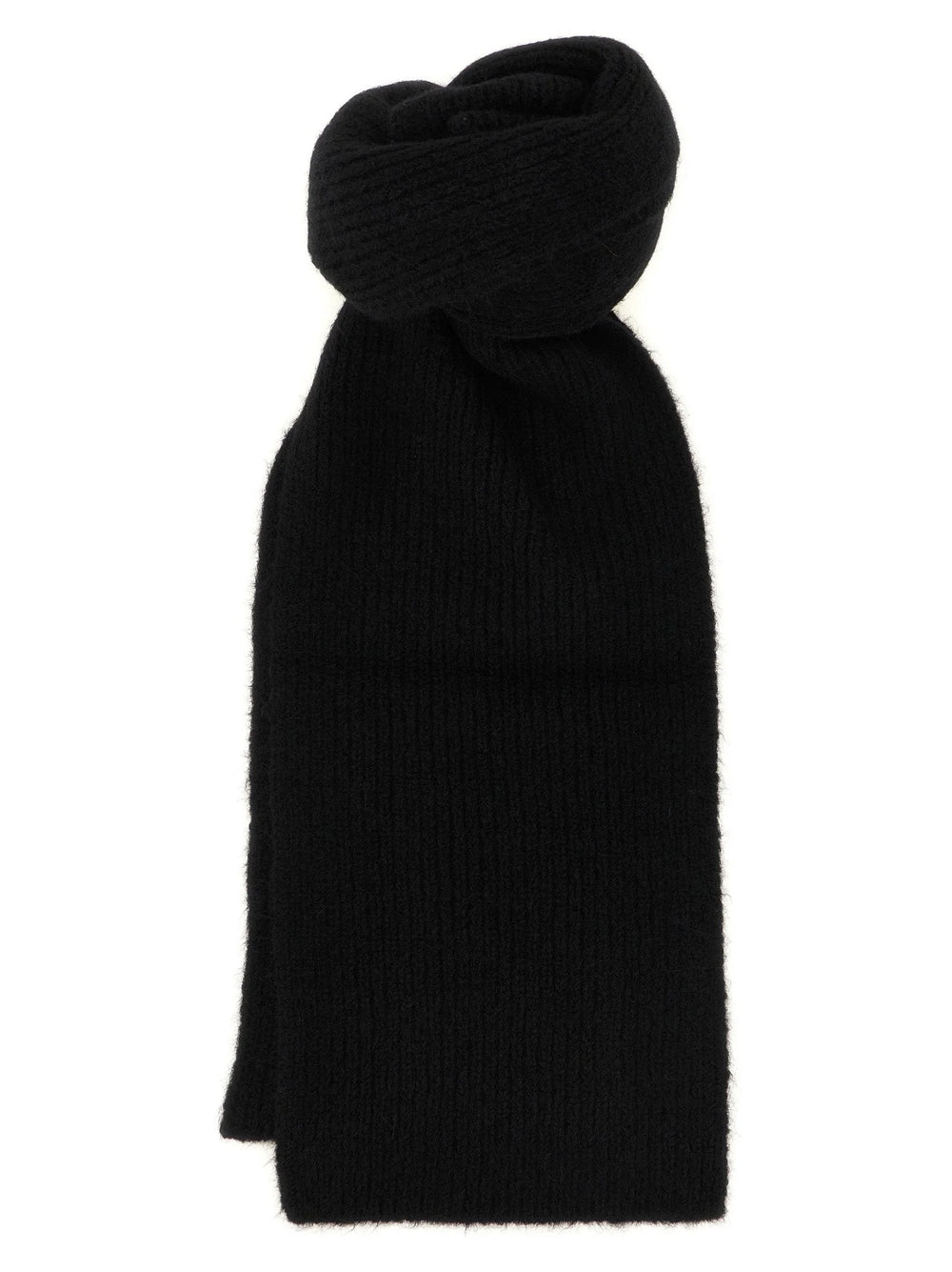 Dries Van Noten Black Wool Foulard