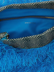 Dries Van Noten Blue Polyester Clutch Bag