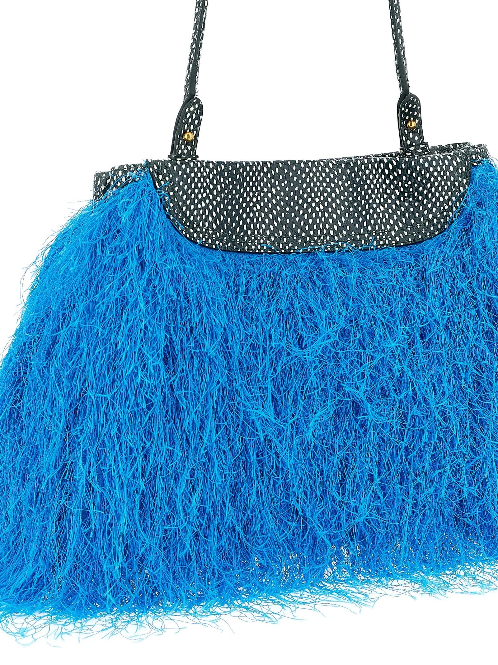 Dries Van Noten Blue Polyester Clutch Bag