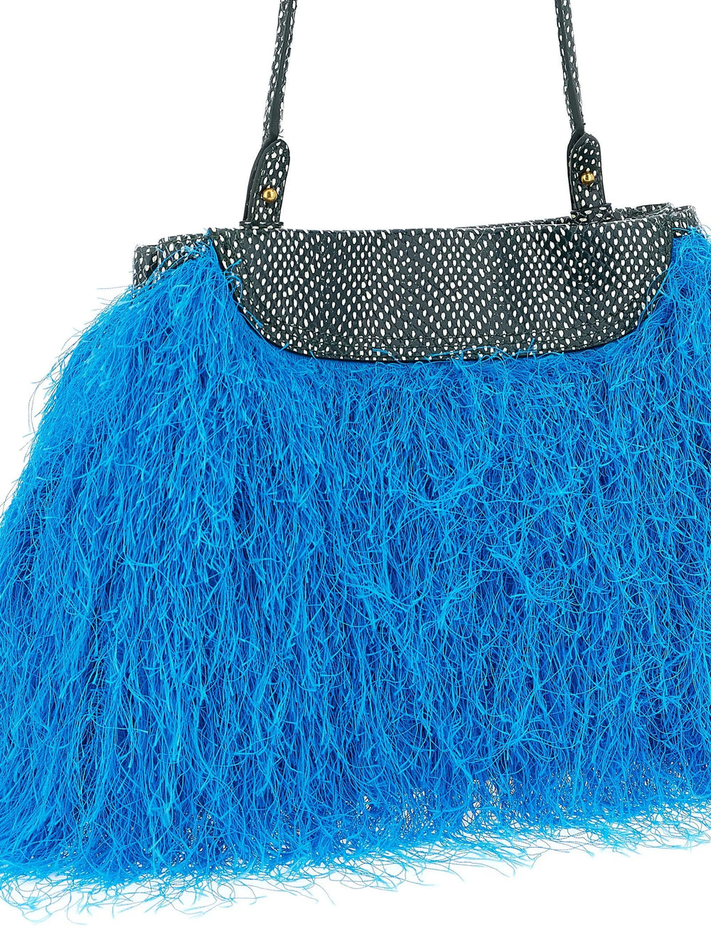 Dries Van Noten Blue Polyester Clutch Bag