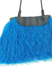 Dries Van Noten Blue Polyester Clutch Bag