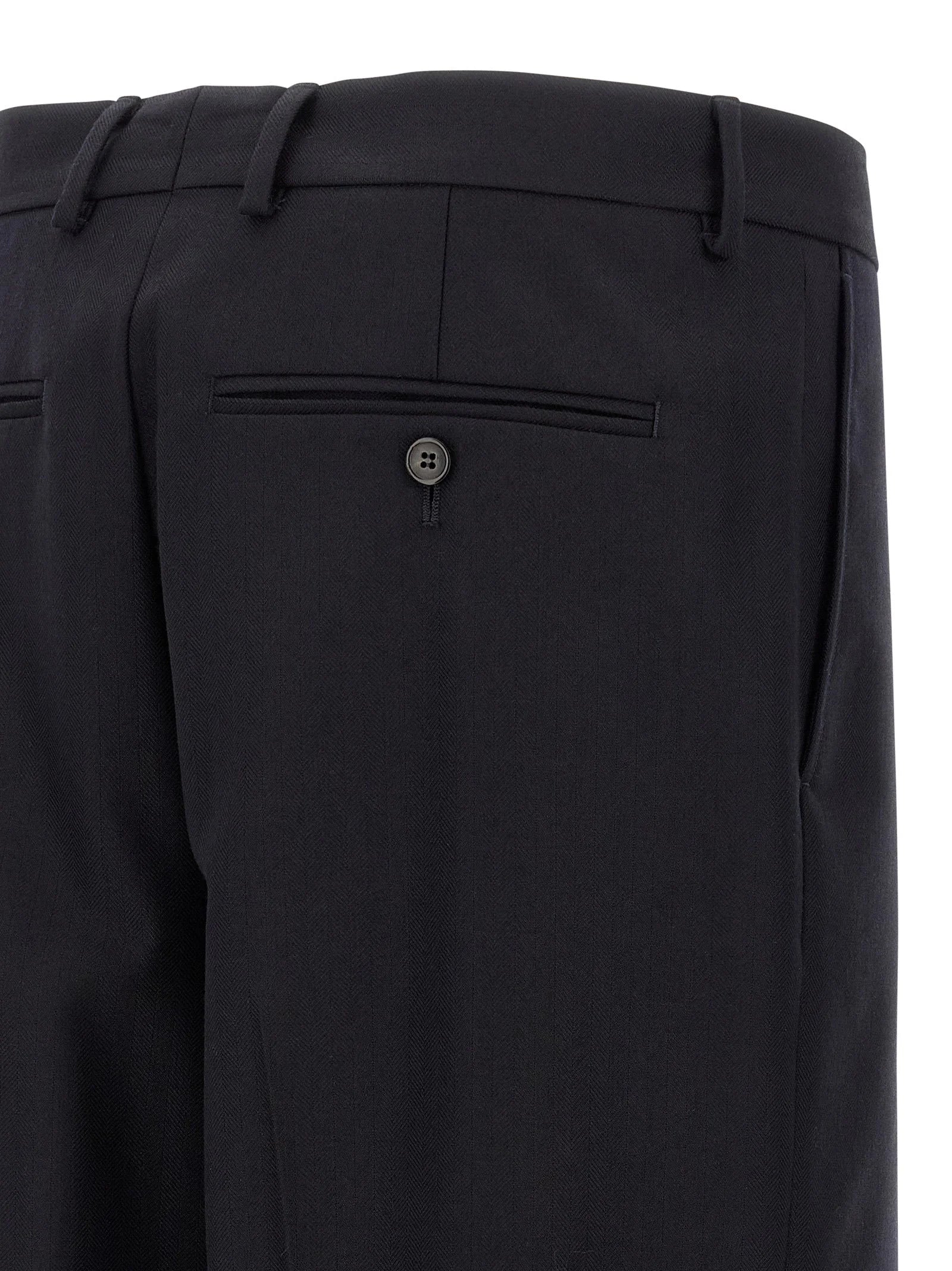 Dries Van Noten Blue Wool Dress Pants - IT50 | L