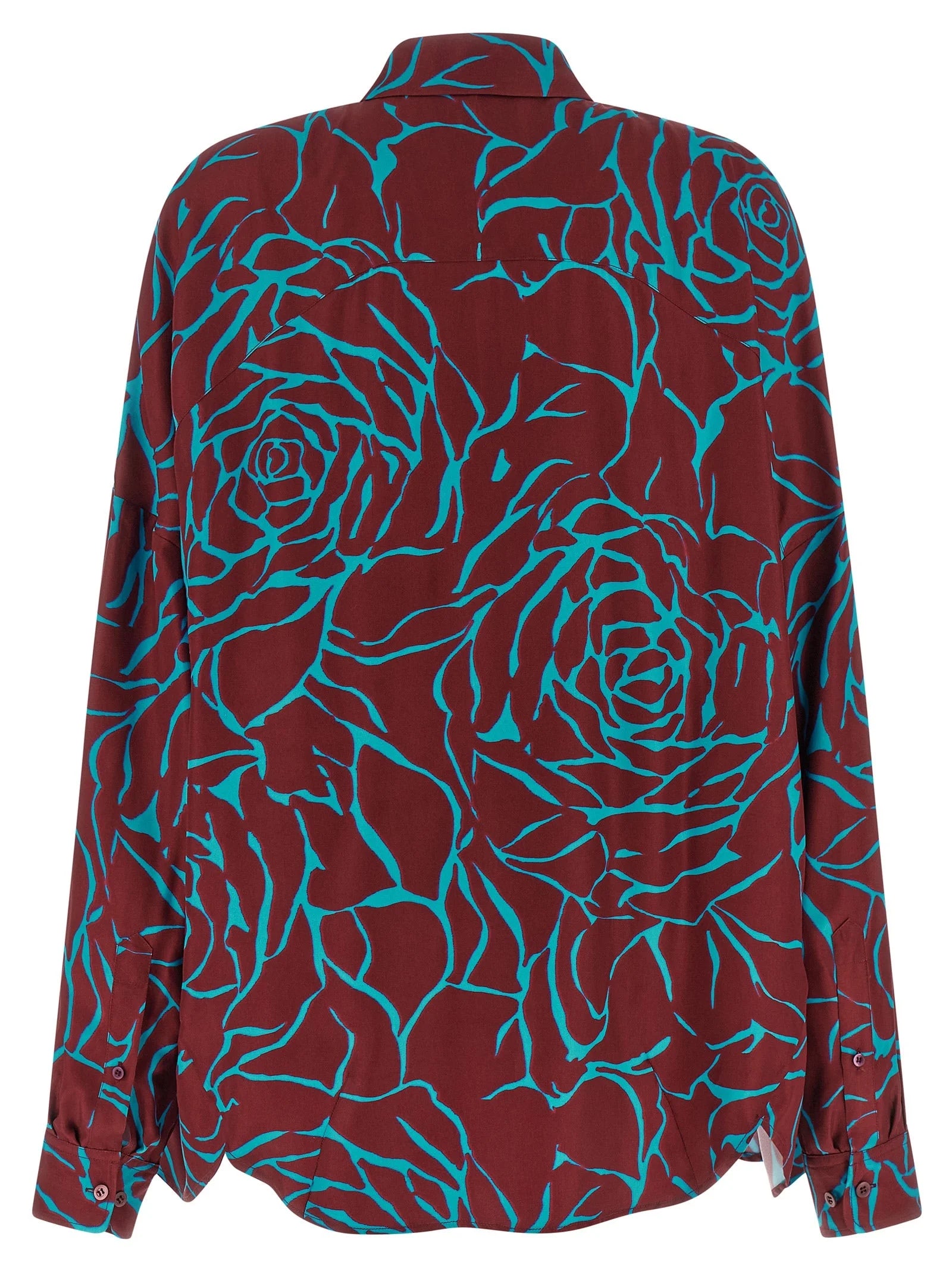 Dries Van Noten Bordeaux Viscose Blouse - M