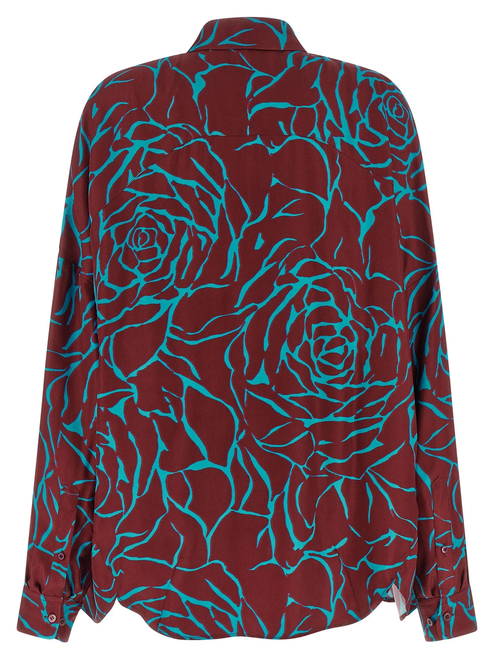 Dries Van Noten Bordeaux Viscose Blouse - M