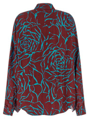 Dries Van Noten Bordeaux Viscose Blouse - M