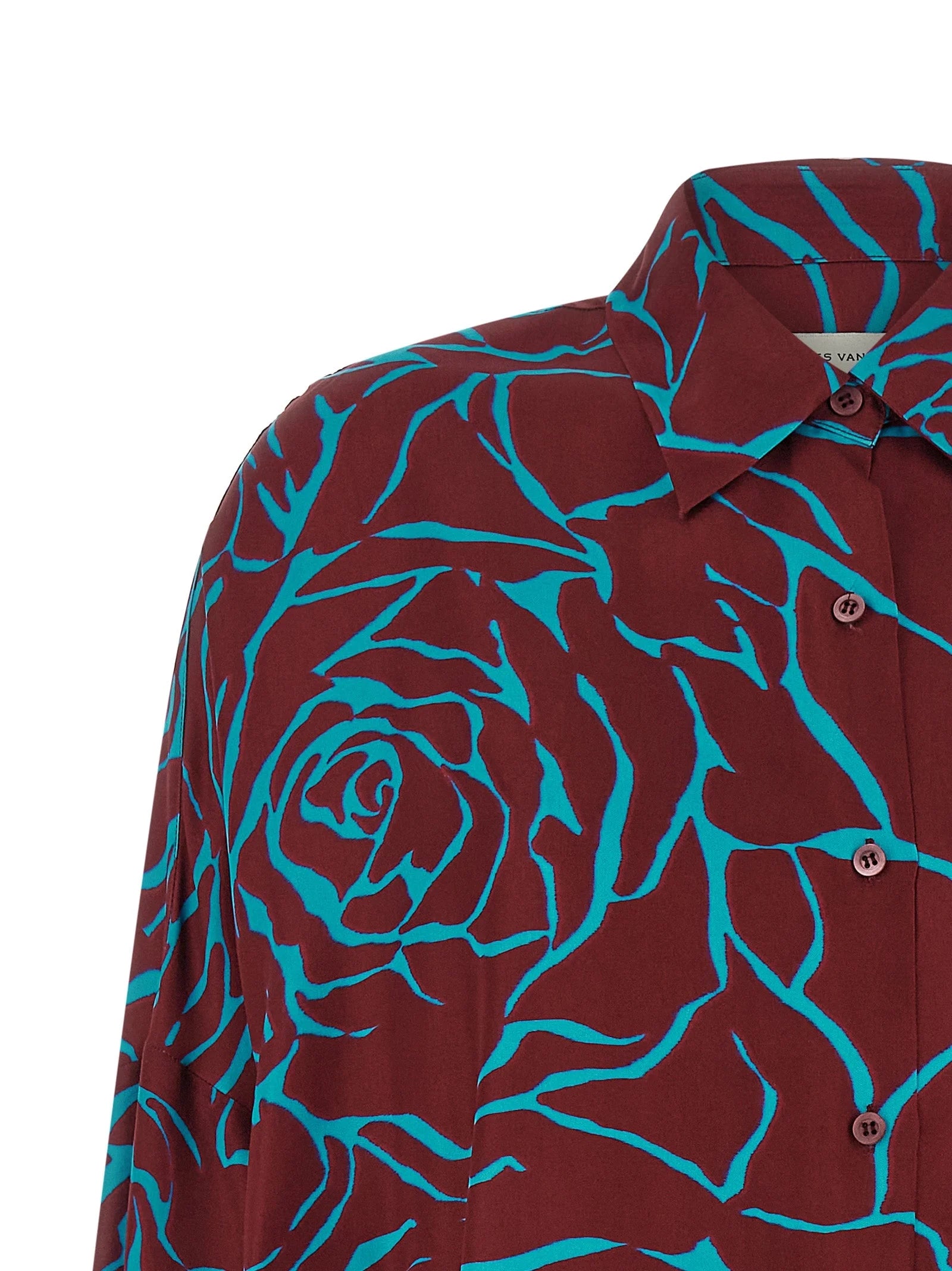 Dries Van Noten Bordeaux Viscose Blouse - M