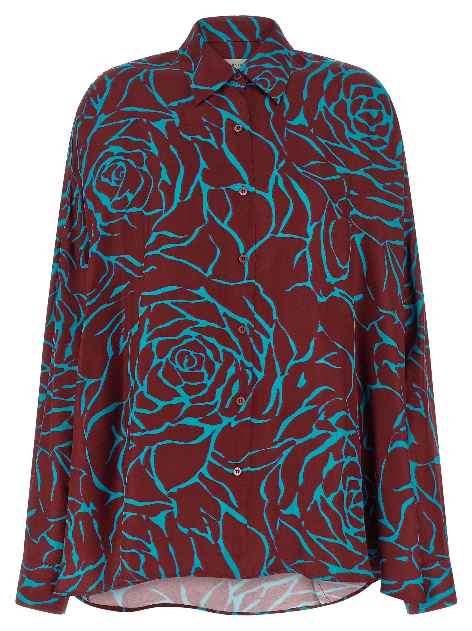 Dries Van Noten Bordeaux Viscose Blouse - M