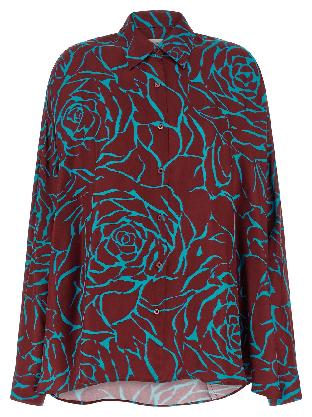 Dries Van Noten Bordeaux Viscose Blouse - M