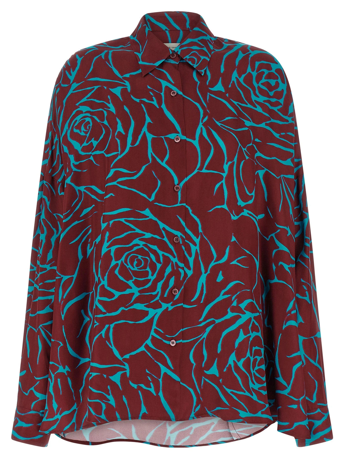 Dries Van Noten Bordeaux Viscose Blouse - M