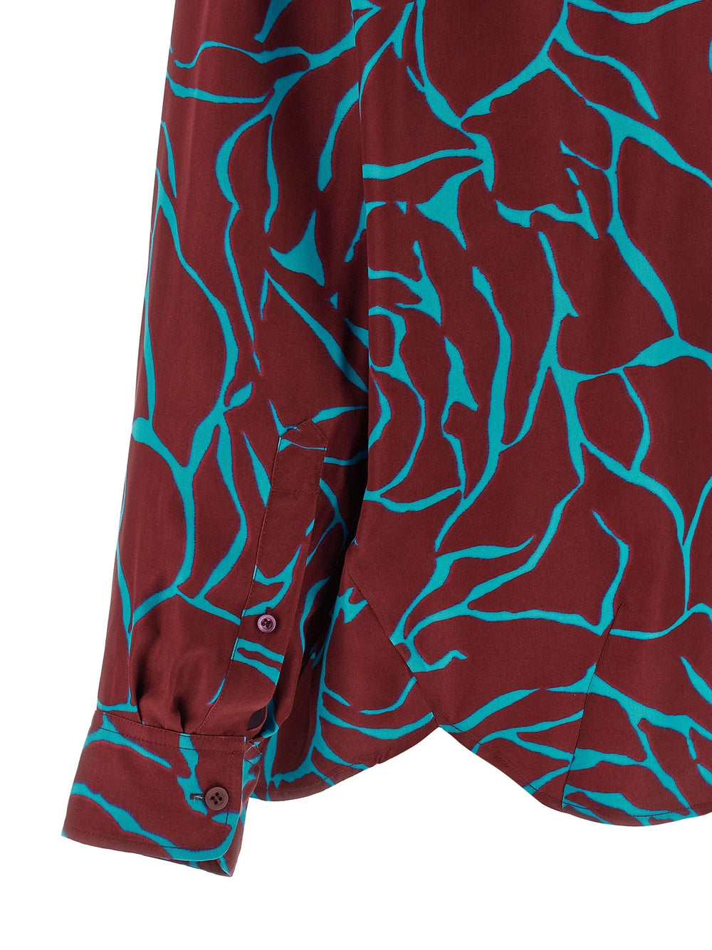 Dries Van Noten Bordeaux Viscose Blouse - M