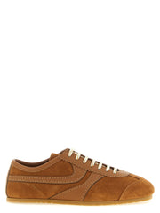 Dries Van Noten Brown Calfskin Low Top Sneakers
