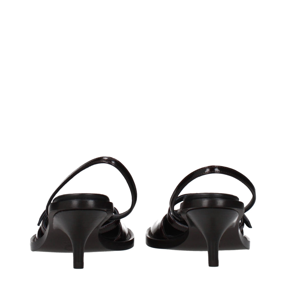 סנדלים חומים מעור של Dries Van Noten