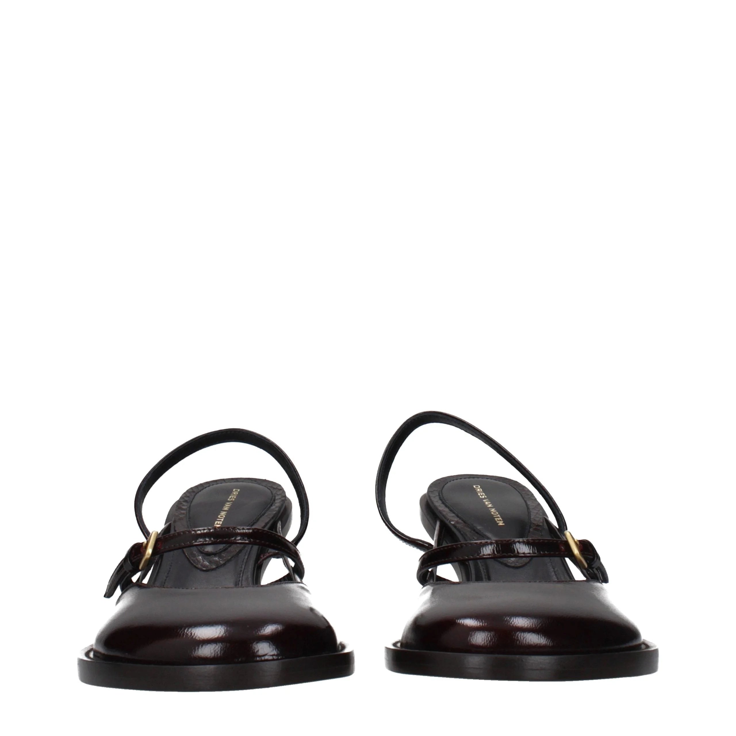 Dries Van Noten סנדלי עור חום