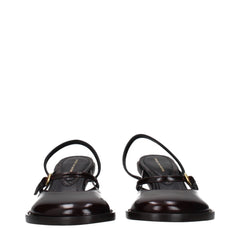 Dries Van Noten סנדלי עור חום