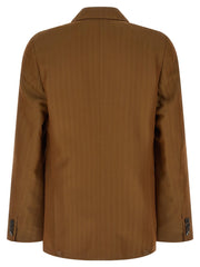 Dries Van Noten Brown Wool Blazer - IT52 | XL