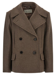 Dries Van Noten Brown Wool Coat - XS