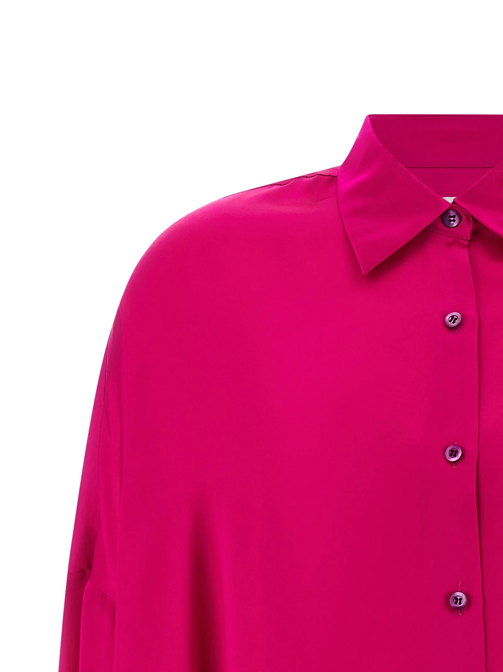 Dries Van Noten Fuchsia Silk Blouse - XS