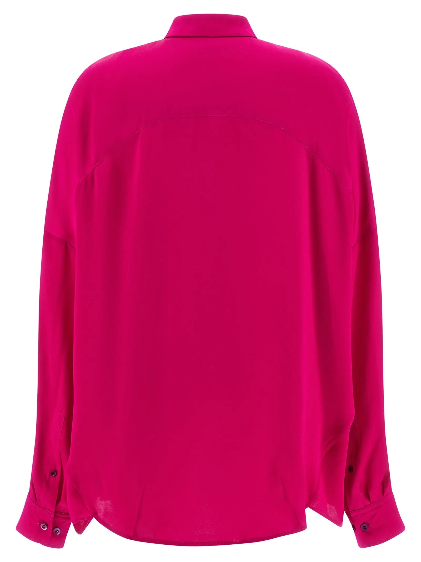 Dries Van Noten Fuchsia Silk Blouse - XS