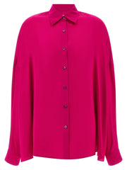 Dries Van Noten Fuchsia Silk Blouse - XS