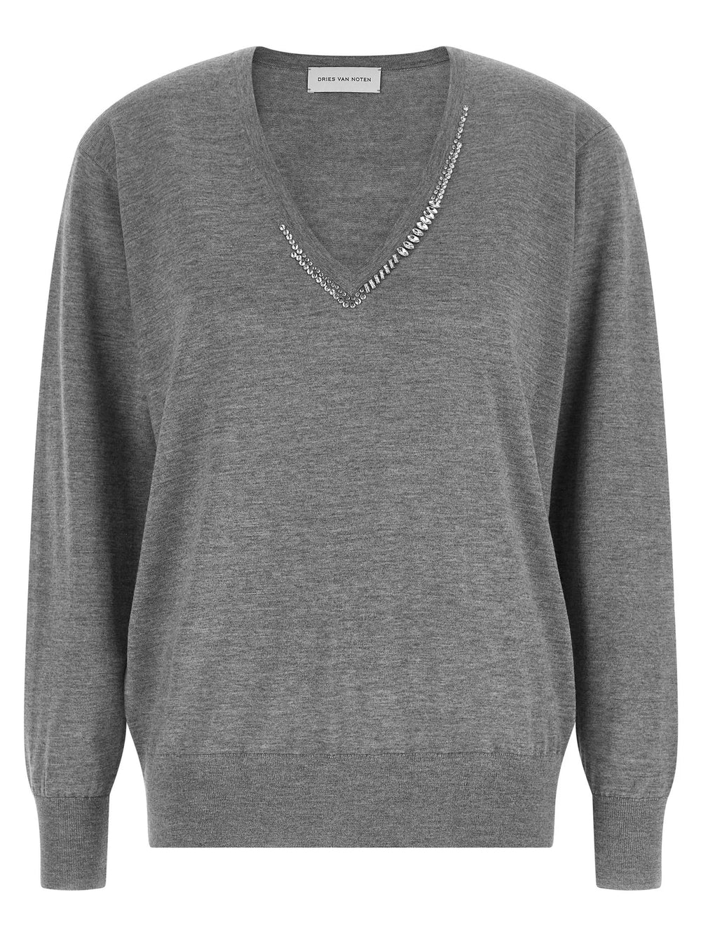 Dries Van Noten Gray Merino Wool Cardigan - XS