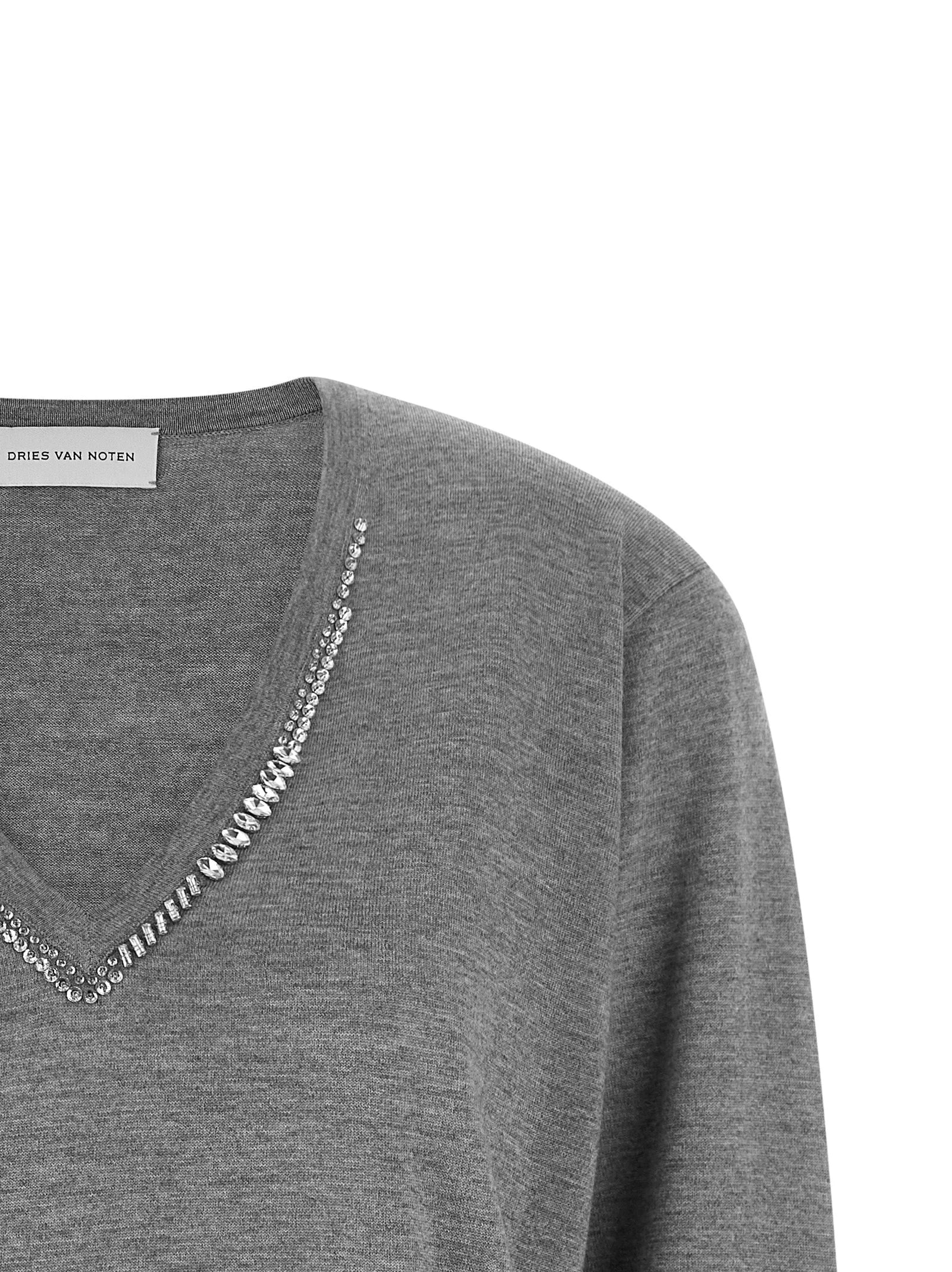 Dries Van Noten Gray Merino Wool Cardigan - XS