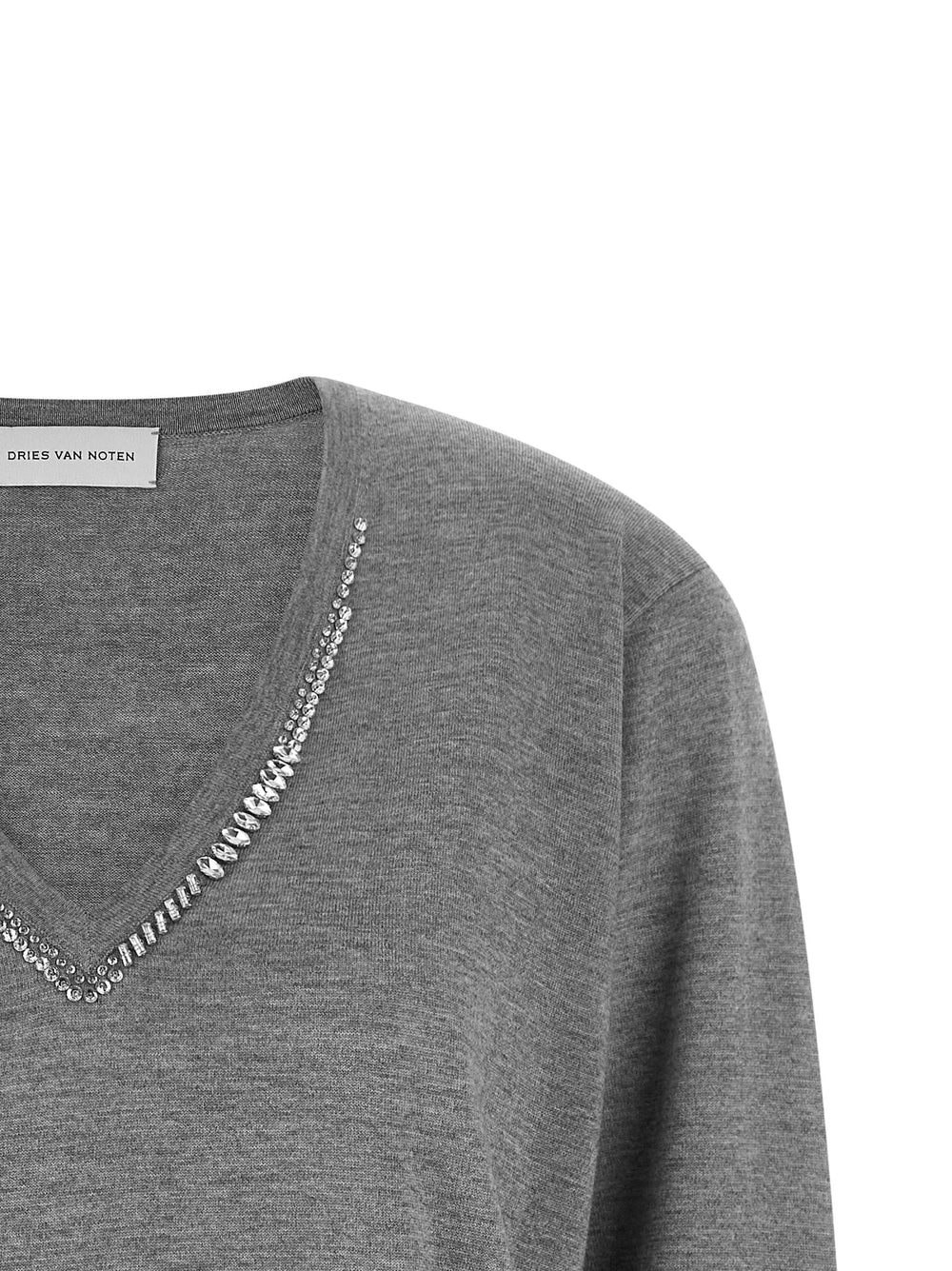 Dries Van Noten Gray Merino Wool Cardigan - XS
