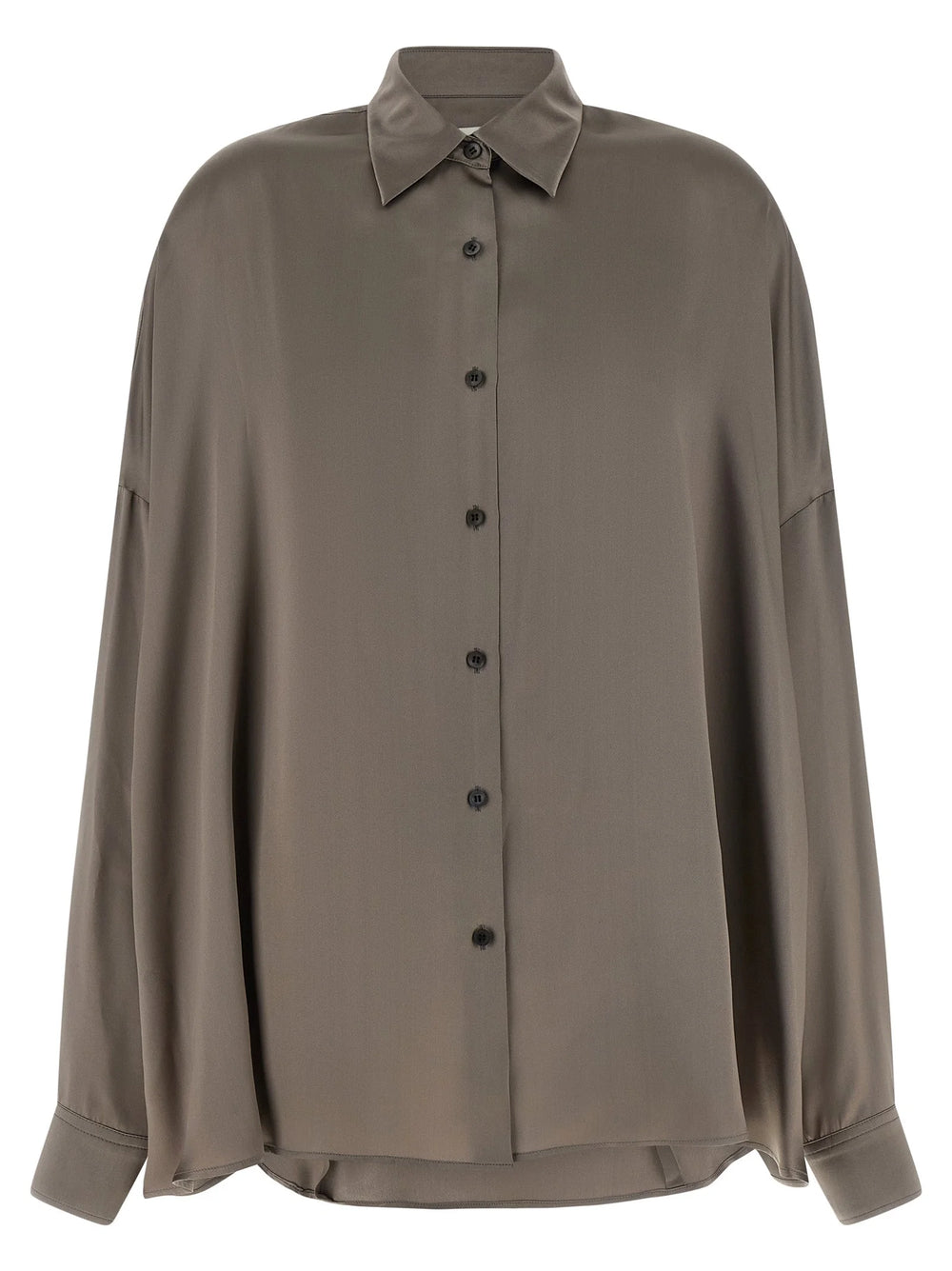 Dries Van Noten Gray Silk Blouse