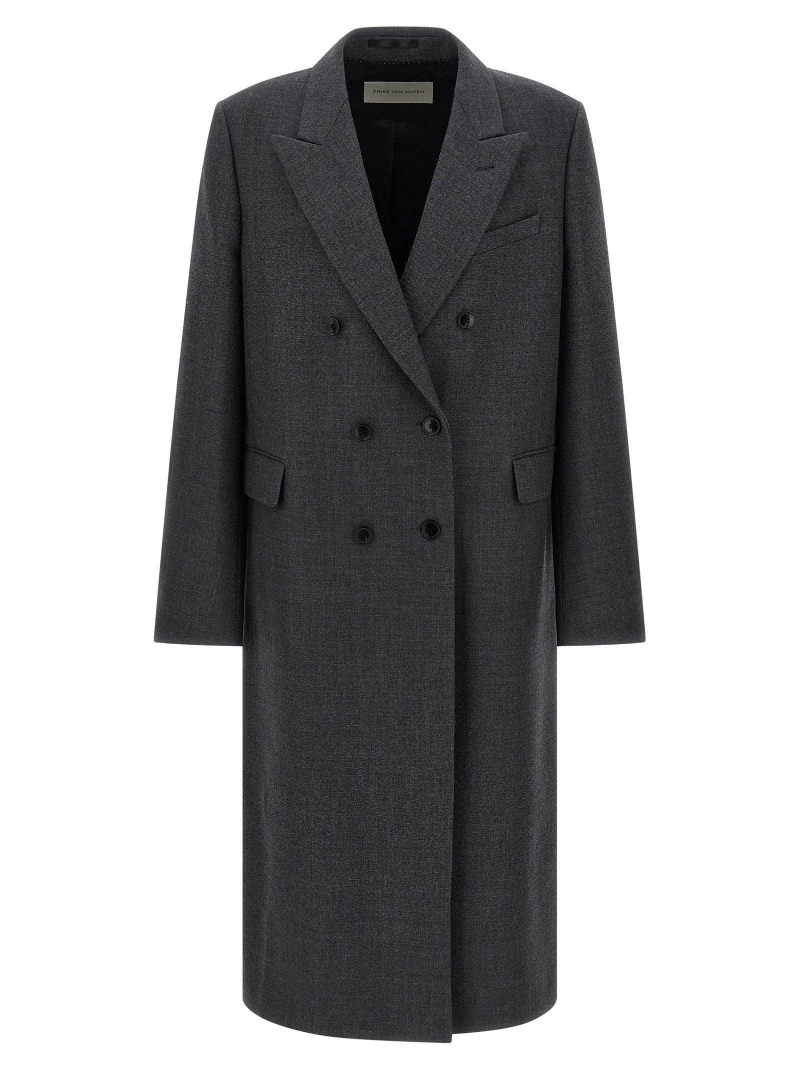 Dries Van Noten Gray Wool Coat - IT50 | L