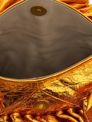 Dries Van Noten Orange Cowhide Clutch Bag
