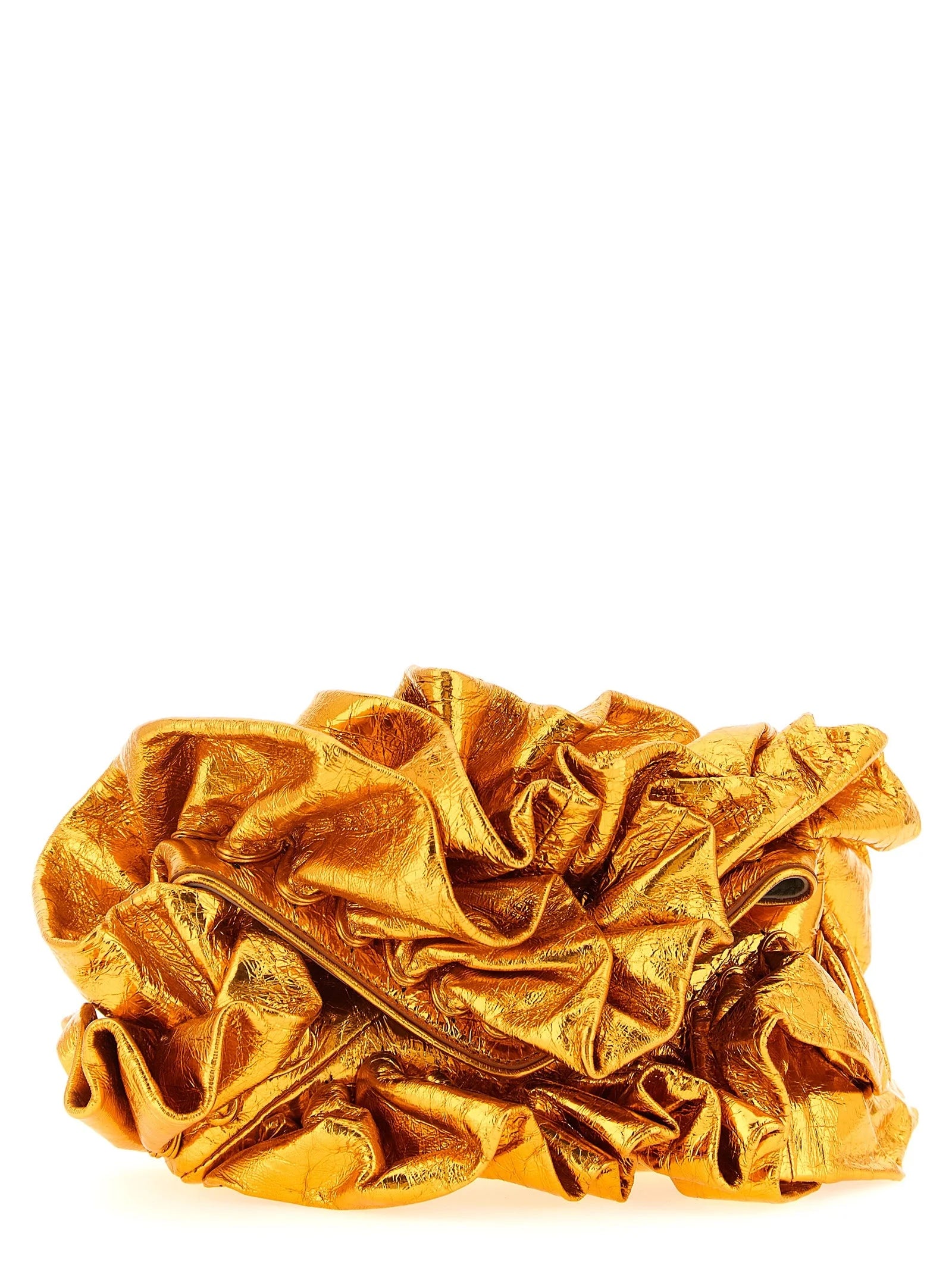 Dries Van Noten Orange Cowhide Clutch Bag