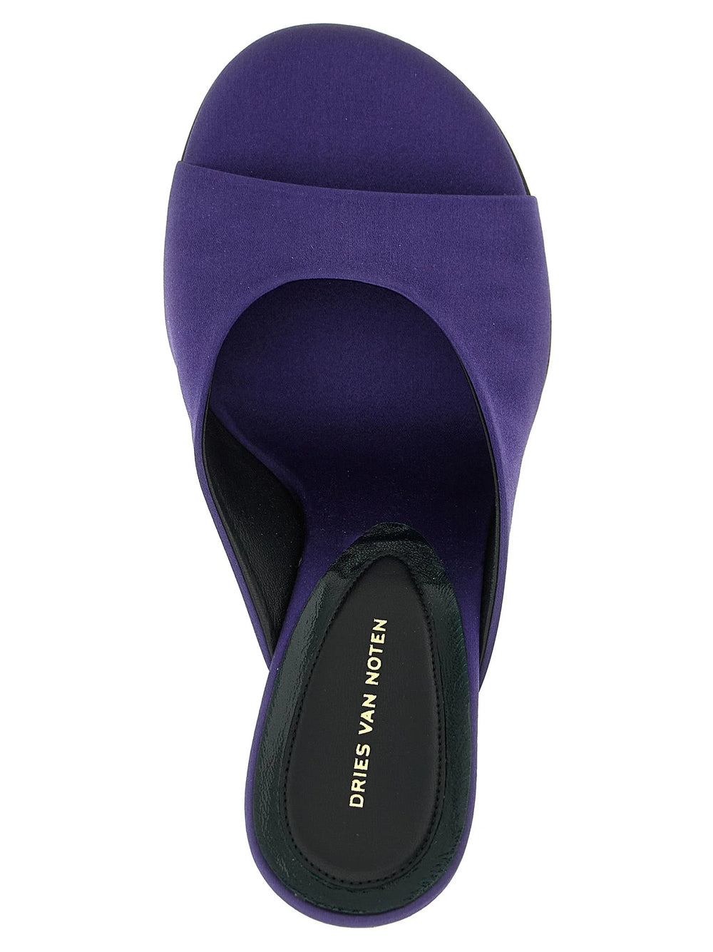 Dries Van Noten Purple Cotton Wedge Sandals