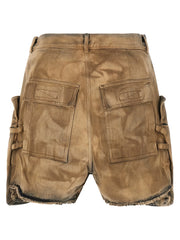 DRKSHDW Beige Cotton Bermuda Shorts