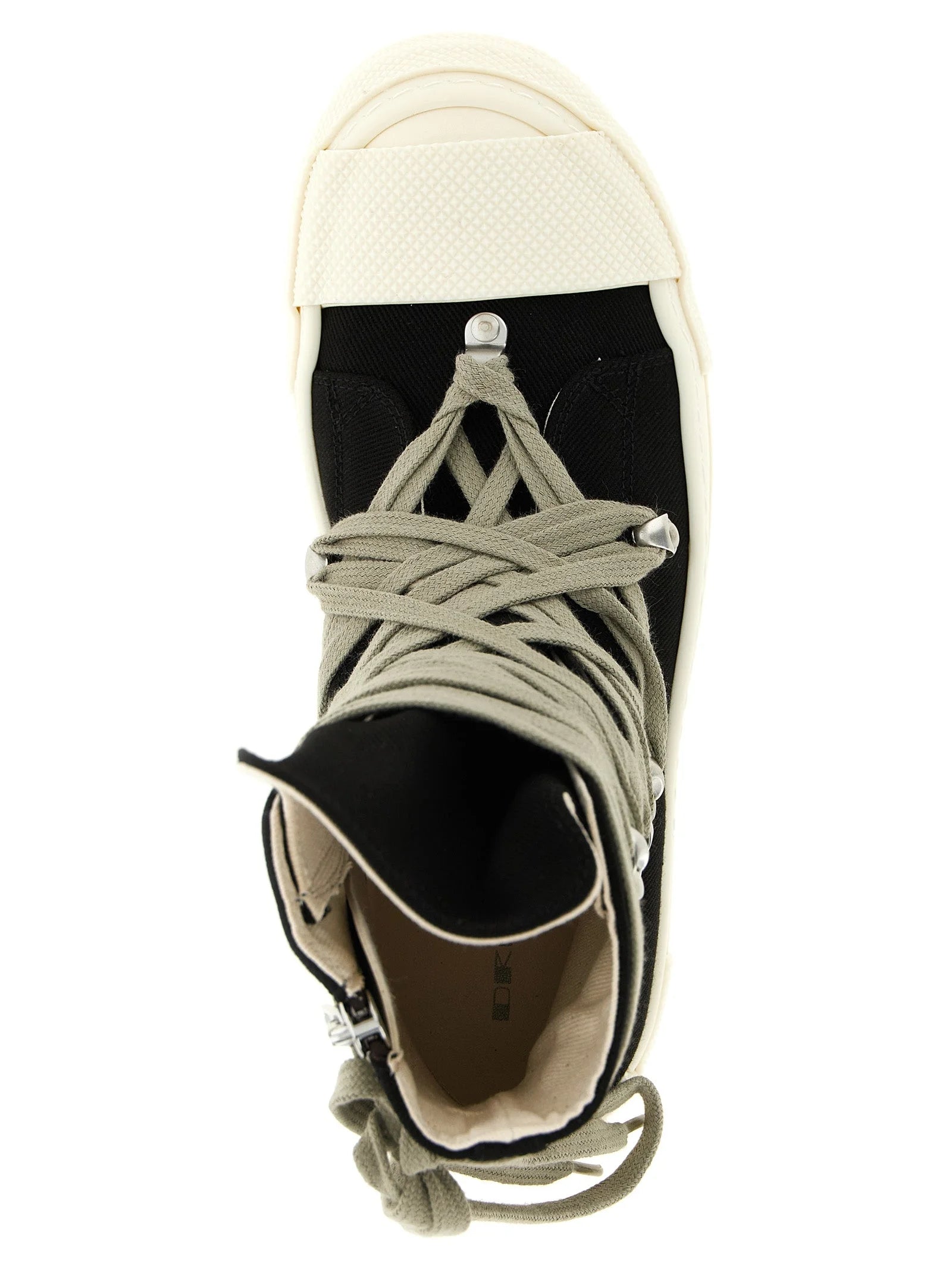DRKSHDW Black Cotton High Top Sneakers