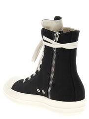 DRKSHDW Black Cotton High Top Sneakers