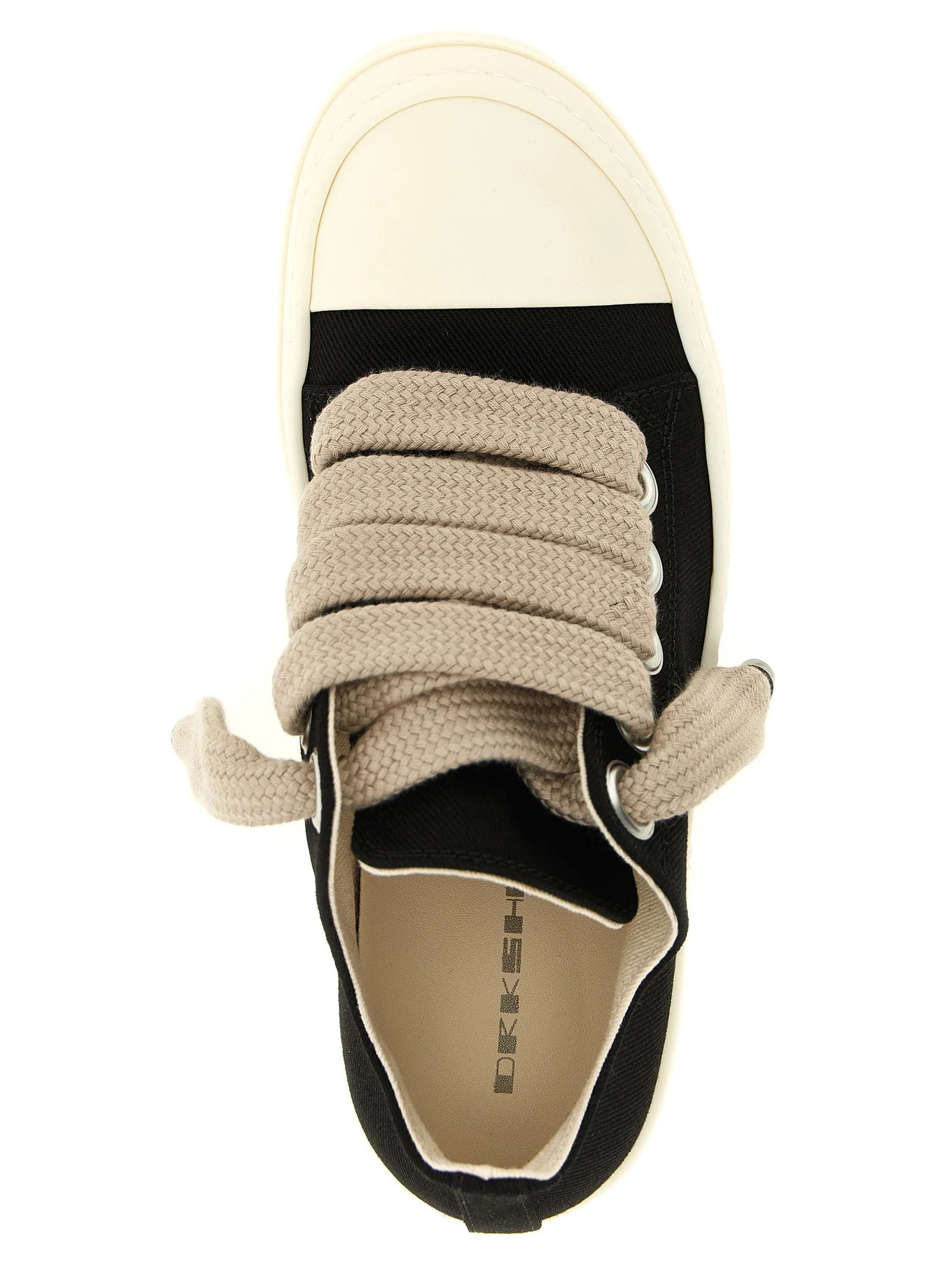 DRKSHDW Black Cotton Low Top Sneakers