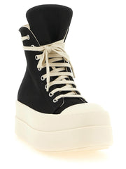 DRKSHDW Black Cotton Platform Sneakers