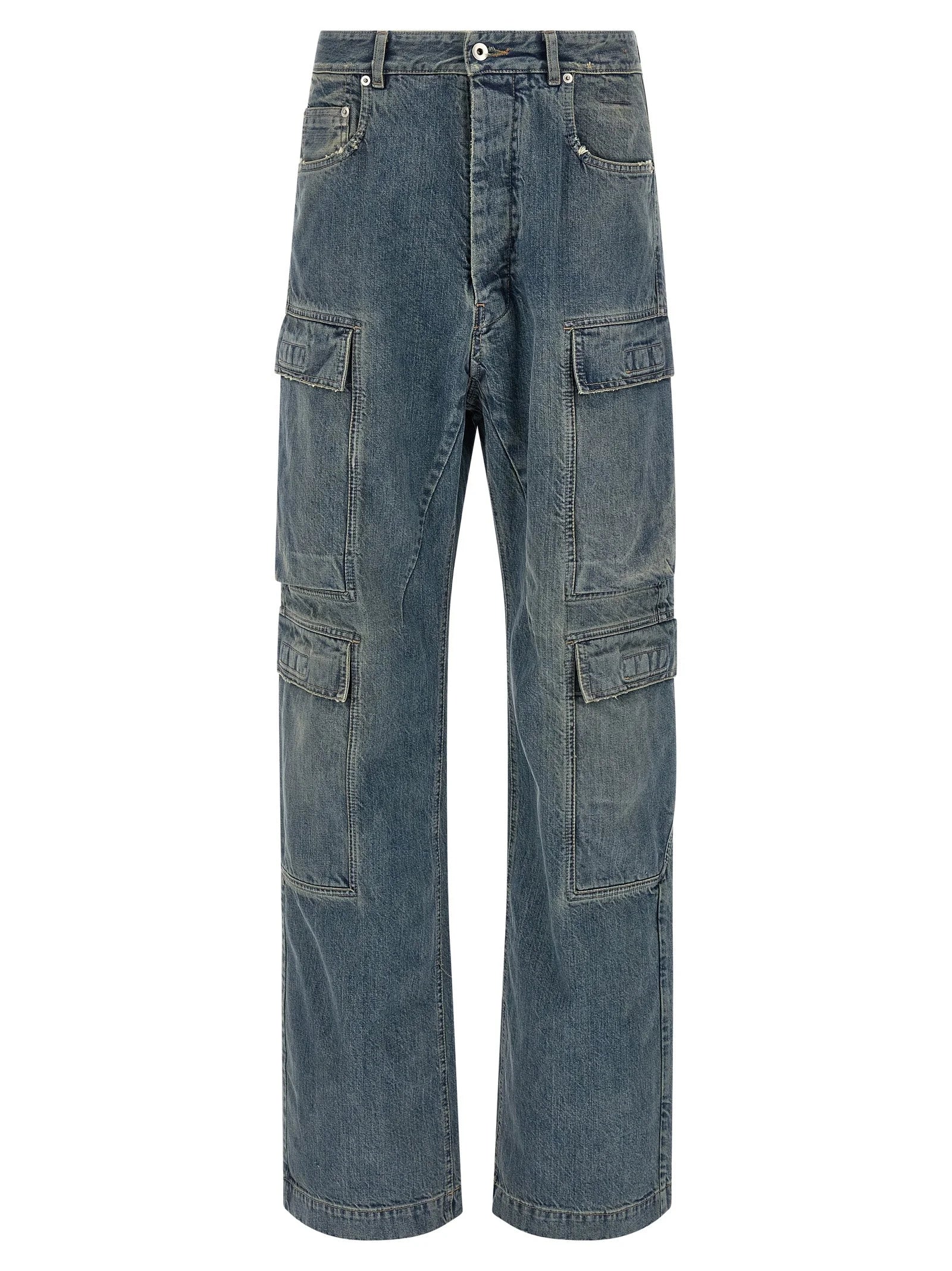 DRKSHDW Blue Cotton Cargo Pants