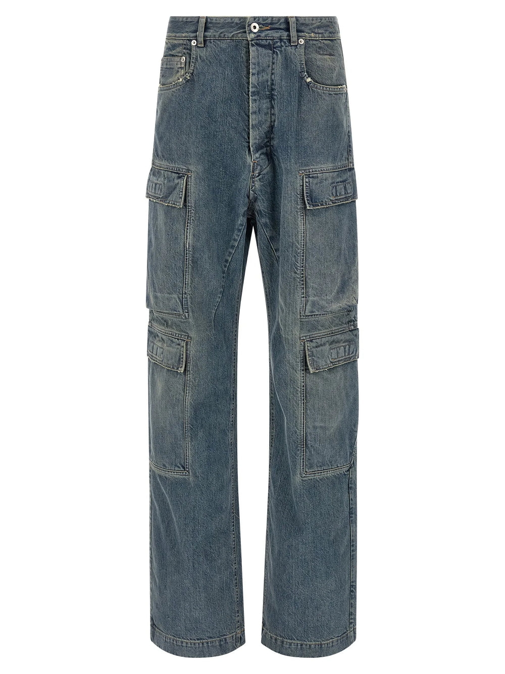 DRKSHDW Blue Cotton Cargo Pants