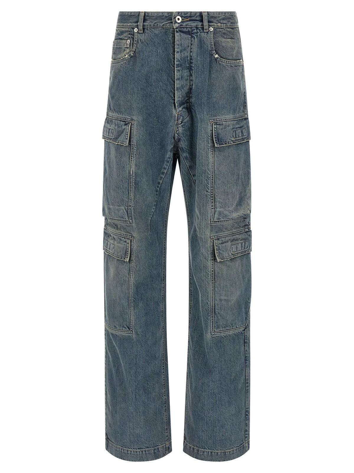 DRKSHDW Blue Cotton Cargo Pants