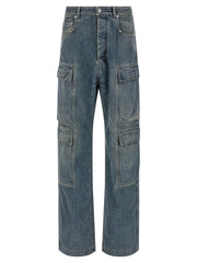 DRKSHDW Blue Cotton Cargo Pants